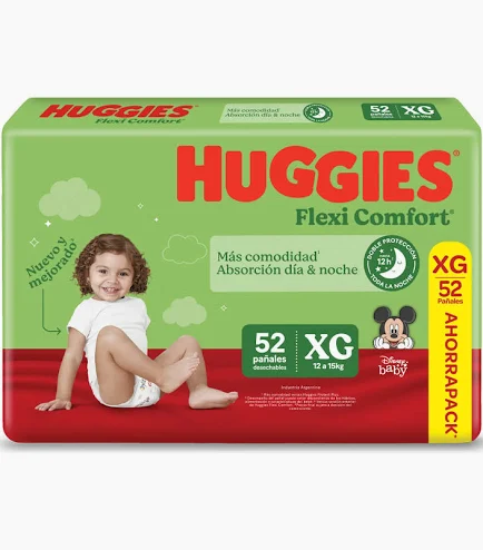 PAÑAL HUGGIES FLEXI CONFORT XG 52 U