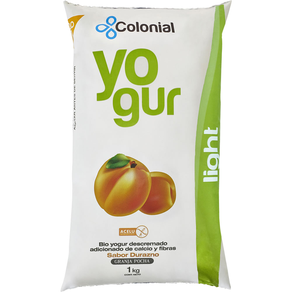 YOGUR COLONIAL LIGHT DURAZNO 1L