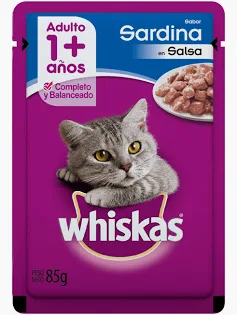 SARDINA EN SALSA WHISKAS GATO 85 GR